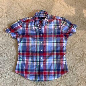 Checker polo shirt